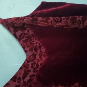 Miss Me burgundy red velvet camisole small